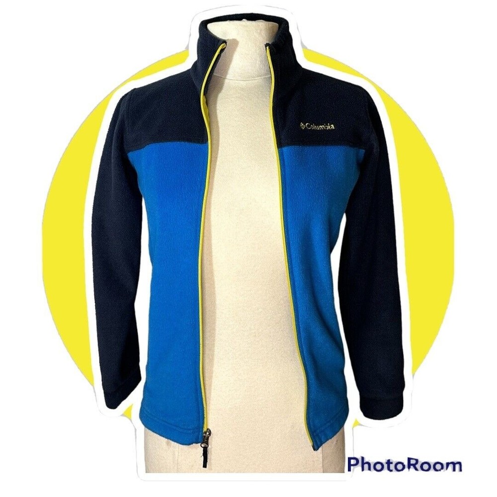 COLUMBIA Youth Size 10/12 Medium Blue Fleece Full Zip Up Jacket